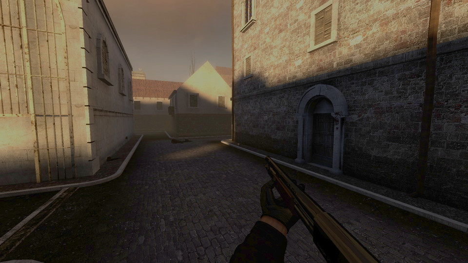 Over the shotgun, down an evening alley