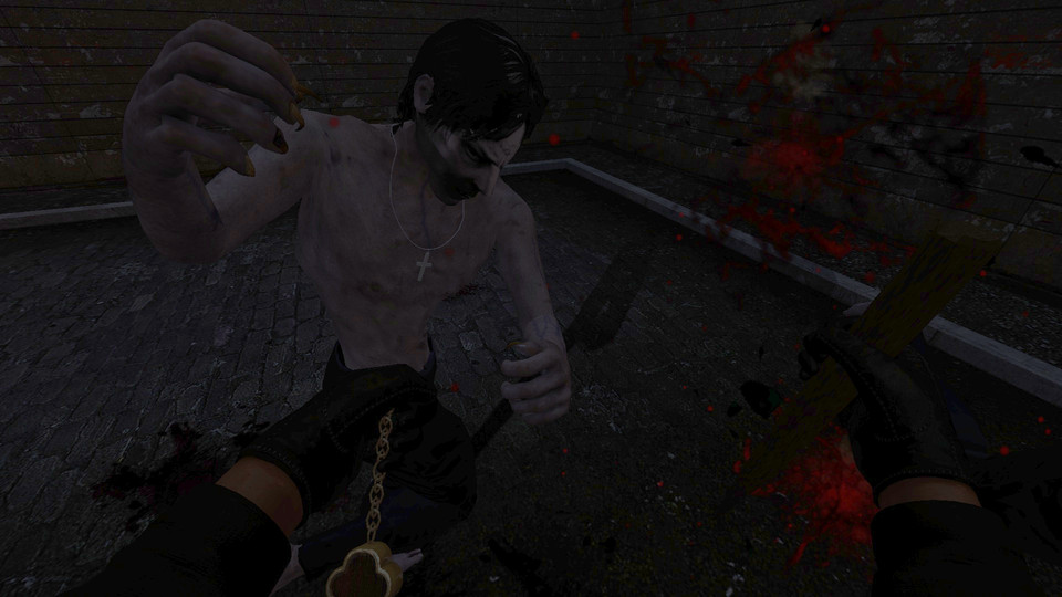 A vampire lunging at you